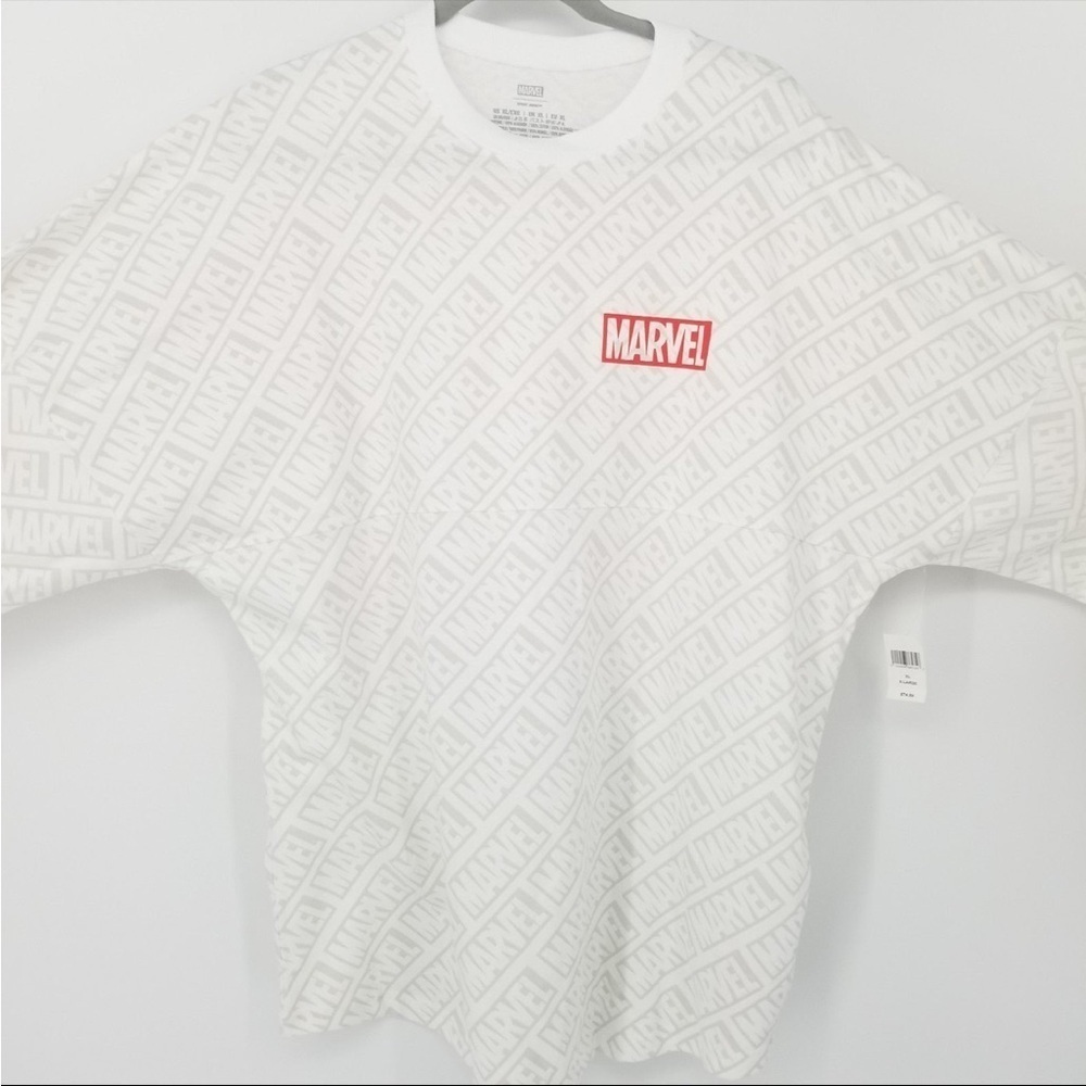 Disney Parks Marvel Spirit Jersey White with Red Size XL NWT